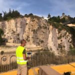 Fotos elaboradas por un dron servirán de base para el proyecto de estudio de los taludes de la calle Gisbert