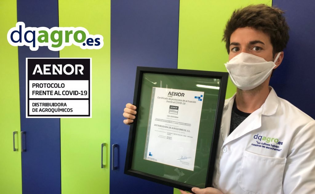 DQAGRO primera empresa española de distribución de insumos agrícolas certificada por AENOR contra el Covid-19