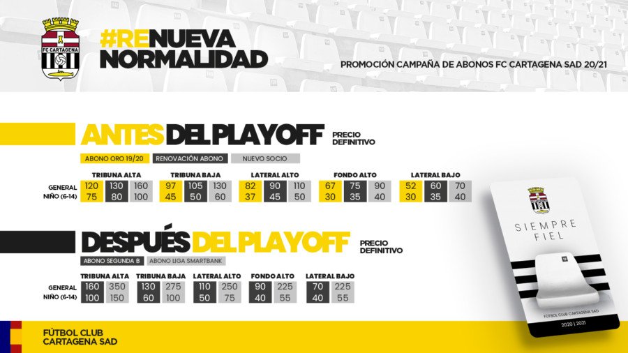 #ReNuevaNormalidad ¡Abónate al FC Cartagena 2020/21! #ReNuevaNormalidad ¡Abónate al FC Cartagena 2020/21!