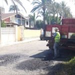 Infraestructuras ejecuta un plan de reparación del firme en 27 calles de los barrios y diputaciones de Cartagena