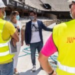Arroyo y el Club comprueban el buen ritmo de las obras del estadio exigidas por LaLiga Arroyo y el Club comprueban el buen ritmo de las obras del estadio exigidas por LaLiga