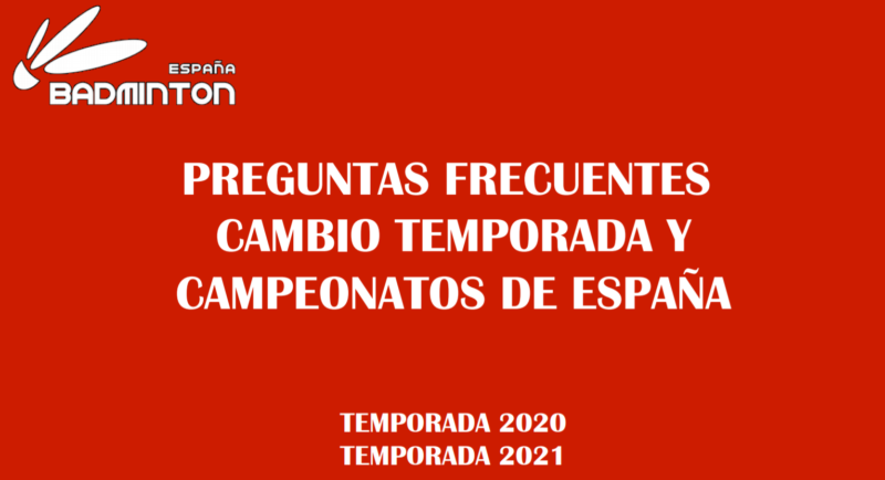 FAQ. Cambio de Temporada y Ctos. España FAQ. Cambio de Temporada y Ctos. España