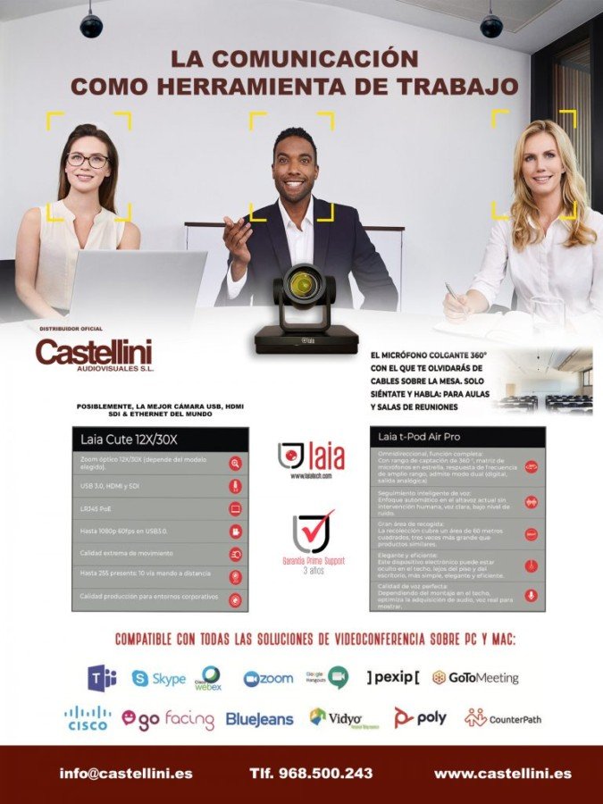 CASTELLINI AUDIOVISUALES eleva las videoconferencias a otro nivel con un nuevo sistema de sonido CASTELLINI AUDIOVISUALES eleva las videoconferencias a otro nivel con un nuevo sistema de sonido