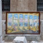 El mural de Ramón Alonso Luzzy ‘El Puerto Romano’ regresa a la Morería Baja tras su restauración