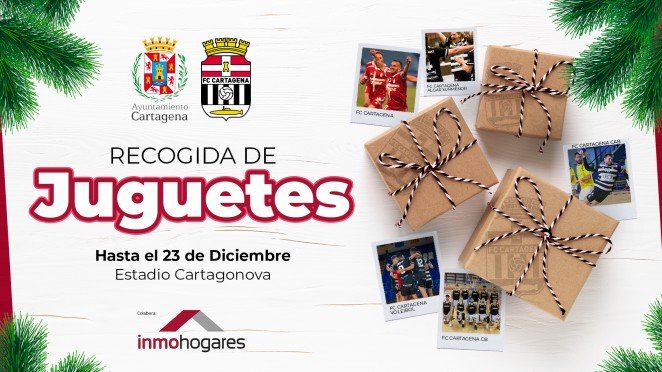 El FC Cartagena colabora con la campaña de juguetes del Ayuntamiento para los más necesitados