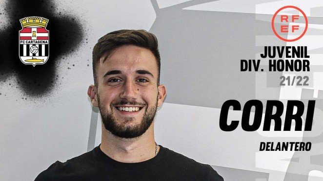Corri firma su contrato con el FC Cartagena reforzando la delantera del Juvenil A