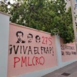 Pintadas en la UPCT en homenaje a los últimos fusilados del franquismo