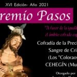 La Cofradía de la Preciosísima Sangre de Cristo, de Cehegín, recibirá este sábado en Cartagena el ‘Premio PASOS’ 2021