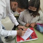 El CEIP Beethoven recibe la visita de los futbolistas de Jimbee Cartagena