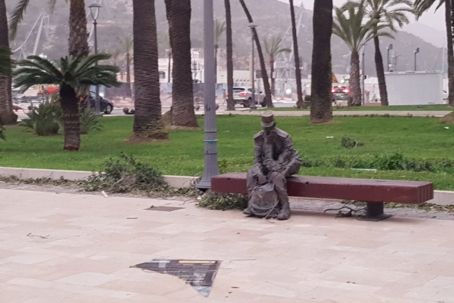 Policía Local y Bomberos atienden una veintena de incidencias por el temporal de viento en Cartagena Policía Local y Bomberos atienden una veintena de incidencias por el temporal de viento en Cartagena