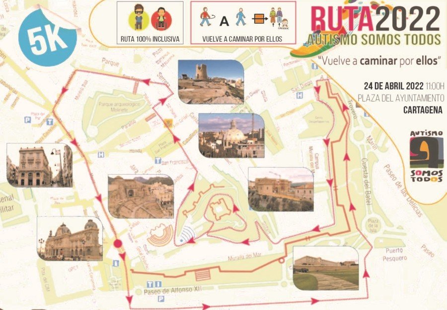 La ruta Autismo Somos Todos regresa el 24 de abril a las calles de Cartagena