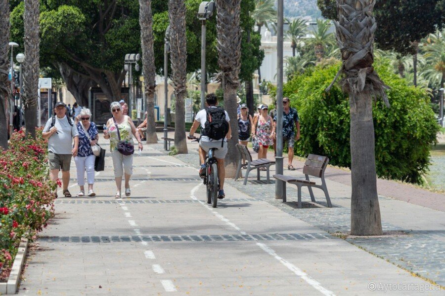 Cartagena ha logrado financiar 10 kilómetros de nuevos carriles bici que duplicarán la red actual