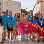 La alcaldesa recibe a los recientes medallistas del Club de Atletismo UCAM Cartagena