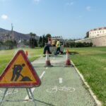 Vía Pública inicia la reparación del carril bici de la Cuesta del Batel