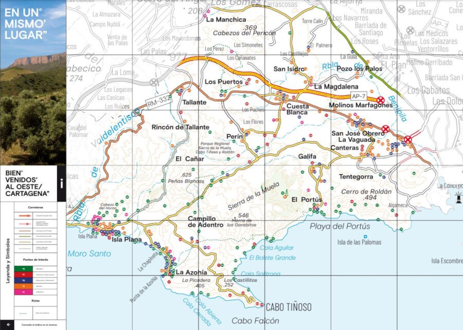 El mapa del proyecto turístico ‘Oeste Cartagena’ permanecerá expuesto durante una semana