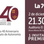 Cartagena acoge este viernes la gala del 40º aniversario del Estatuto de Autonomía Cartagena acoge este viernes la gala del 40º aniversario del Estatuto de Autonomía