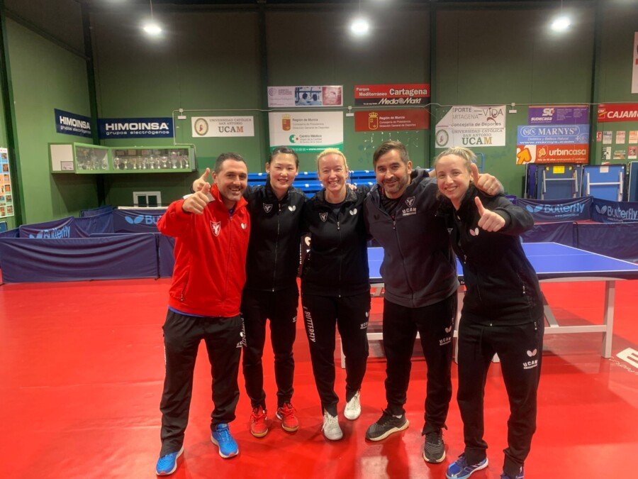 El UCAM Cartagena Tenis de Mesa gana al TTC Berlín Eastside en el segundo encuentro de la competición europea