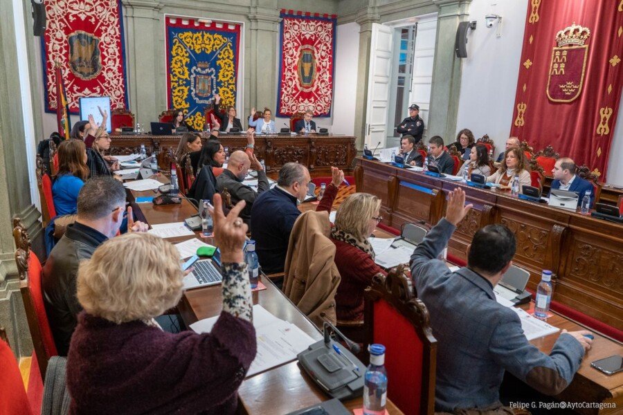 El Pleno pide la dimisión de la presidenta de la Autoridad Portuaria, del delegado del Gobierno y del portavoz de MC