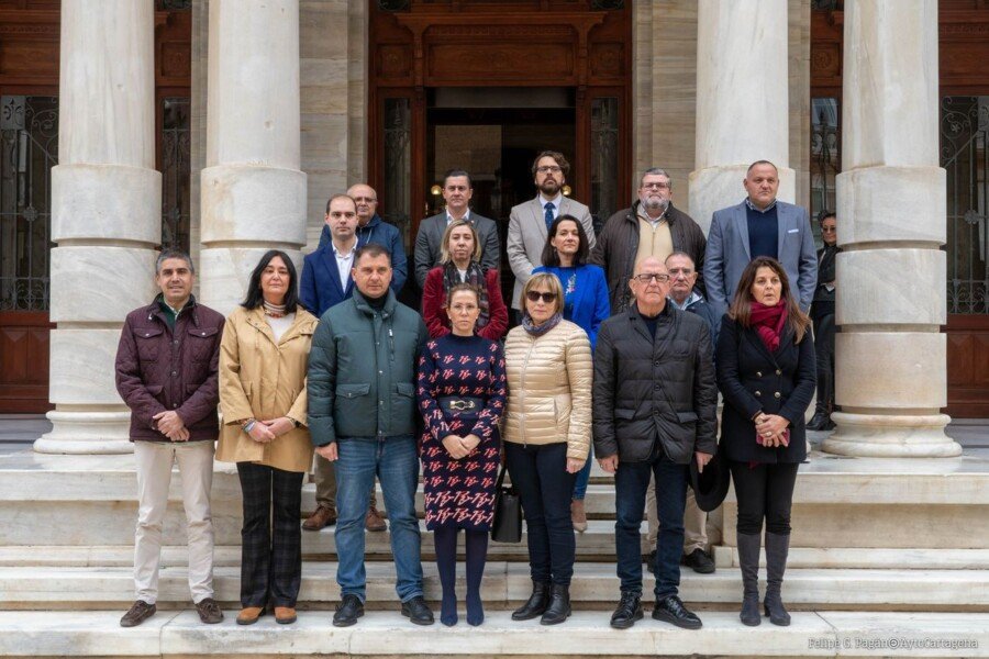 El Ayuntamiento de Cartagena se une al minuto de silencio en solidaridad con Ucrania