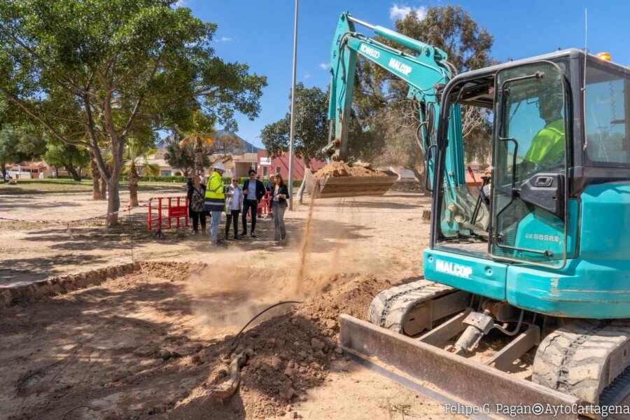 Comienzan las obras de un nuevo parque de calistenia junto a la Asociación de Vecinos de Nueva Cartagena