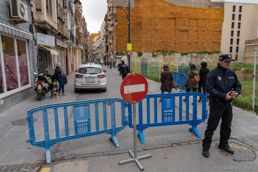 Cerrado el tráfico al casco urbano de Cartagena por las Cruces de Mayo