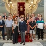 Manuel Jabois, Ángeles Caso, Javier Moro, Almudena Cid, Emilia Landaluce y Rosa Belmonte, en la Feria del Libro de Cartagena