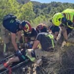 Bomberos de Cartagena intervienen en el rescate de una senderista evacuada en helicóptero de La Muela Bomberos de Cartagena intervienen en el rescate de una senderista evacuada en helicóptero de La Muela