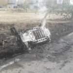 Bomberos de Cartagena extinguen el incendio de un coche eléctrico en Molinos Marfagones Bomberos de Cartagena extinguen el incendio de un coche eléctrico en Molinos Marfagones