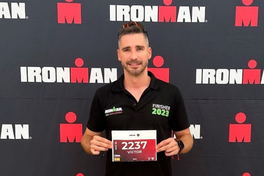 El cartagenero Víctor Sevilla, en la prueba mundial de Iron Man en Barcelona