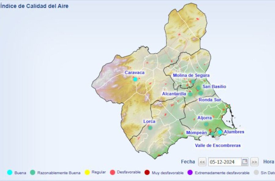 Desactivado el Nivel Preventivo por partículas en La Aljorra y Mompean