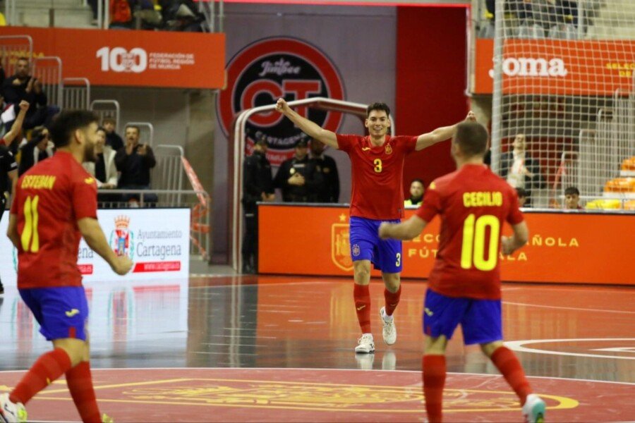 La Selección Española de Fútbol Sala golea a Bosnia-Herzegovina por 6-1 en Cartagena