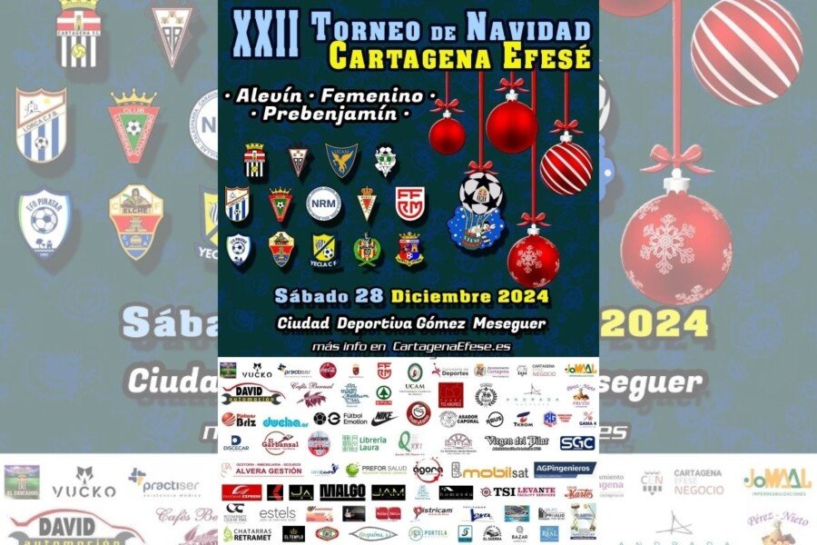 El XII Torneo de Navidad del Cartagena FC reunirá a más de 400 jugadores de fútbol base este sábado El XII Torneo de Navidad del Cartagena FC reunirá a más de 400 jugadores de fútbol base este sábado