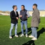 Jose Baya con el director general y el concejal de Deportes