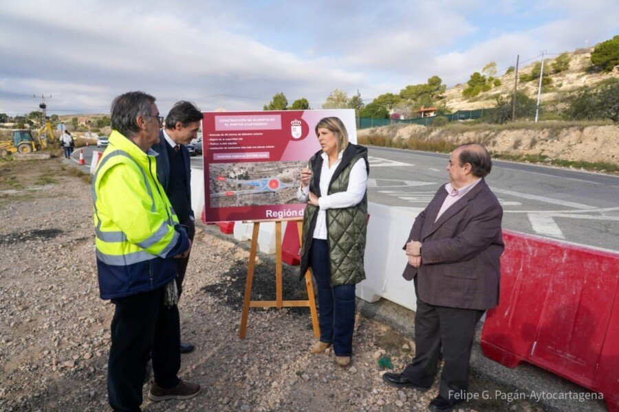 La rotonda de El Portús eleva a 11,4 millones las inversiones para conectar el casco urbano con la zona oeste en los últimos 4 años