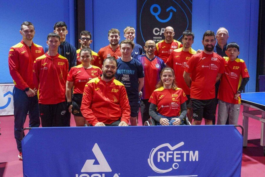El equipo español de tenis de mesa de personas con discapacidad se prepara en Los Narejos para la competición internacional