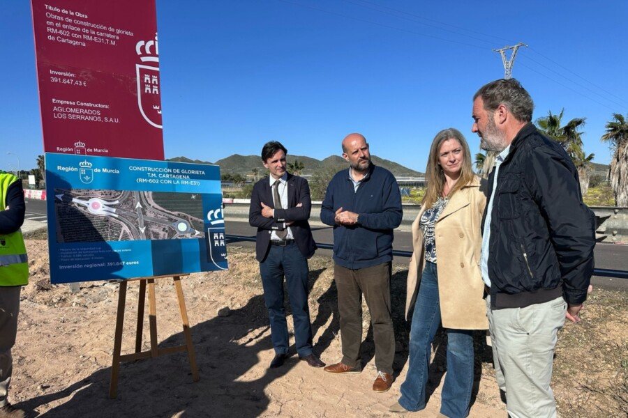 Comienza la construcción de una glorieta en La Aljorra que reforzará la seguridad de más de un millón de usuarios