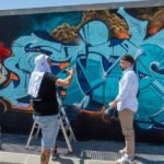 Más de cien artistas urbanos decoran el dique de La Curra Más de cien artistas urbanos decoran el dique de La Curra