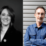 Cristina Monge y Andrea Rizzi conversan este martes a pie de calle sobre concienciación ciudadana en Cartagena Piensa