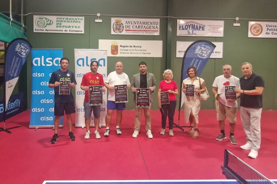 La Asociación de Parkinson de Cartagena impulsa un programa pionero junto al tenis de mesa cartagenero