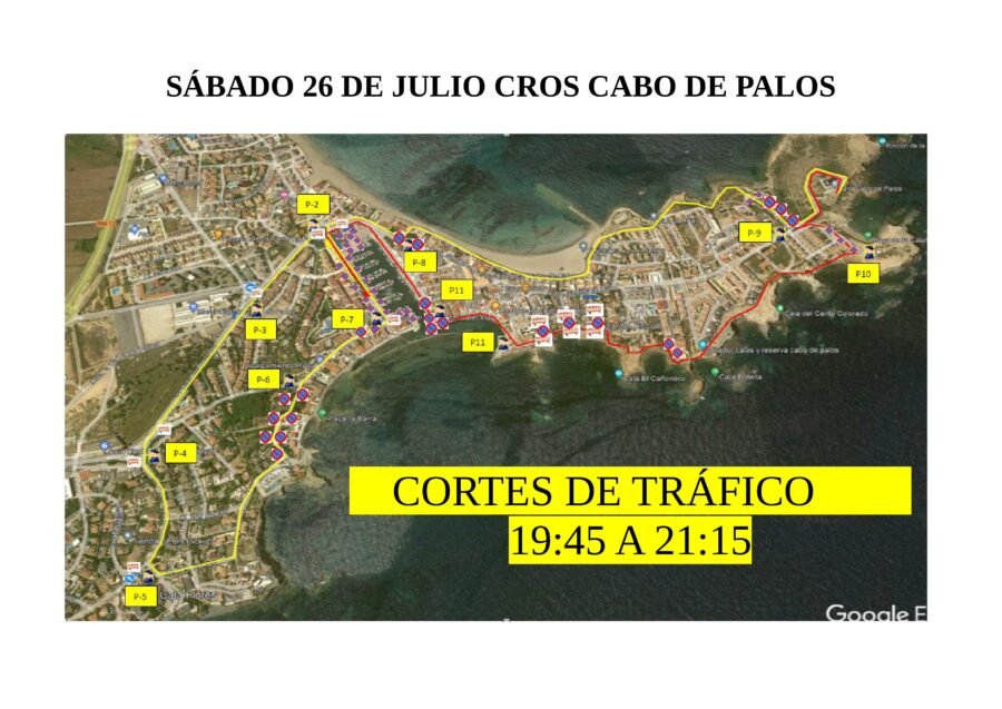 Cross de Cabo de Palos este sábado, con cortes de tráfico de 19:45 a 21:15 horas Cross de Cabo de Palos este sábado, con cortes de tráfico de 19:45 a 21:15 horas