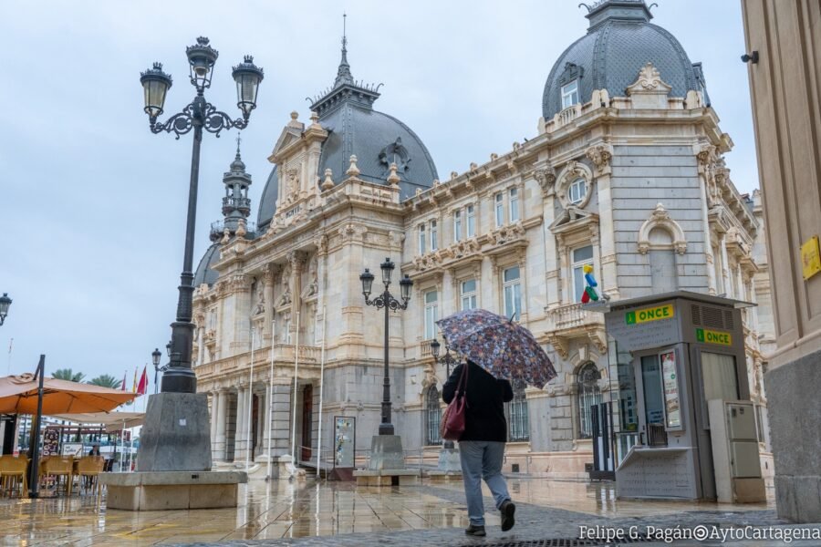 Cartagena supera el aviso naranja de lluvia sin incidencias pese a llover más de 75 litros de agua en La Azohía e Isla Plana Cartagena supera el aviso naranja de lluvia sin incidencias pese a llover más de 75 litros de agua en La Azohía e Isla Plana