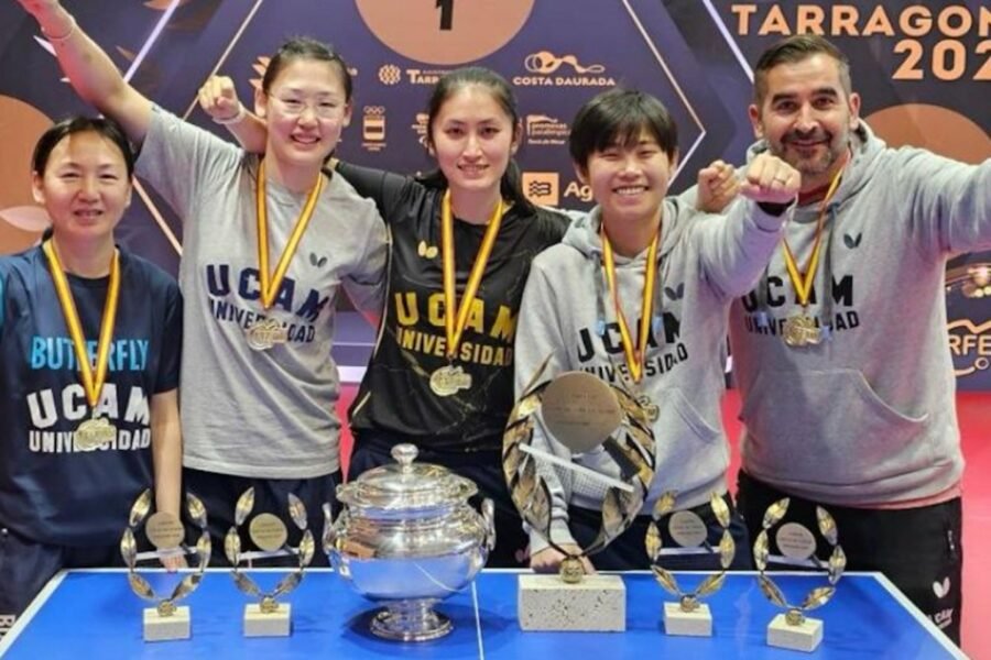 UCAM Cartagena recibe hoy martes al Novi Sad serbio en un duelo clave de la Champions League de tenis de mesa