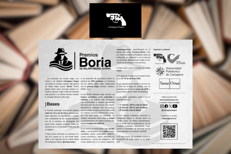 Último día para participar en el I Premio Boria de relato juvenil de Cartagena Negra