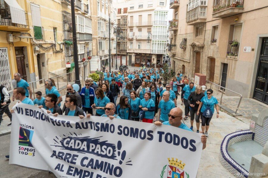 Cartagena marcha unida en la VI Ruta de Autismo Somos Todos por la creación de un Centro Especial de Empleo